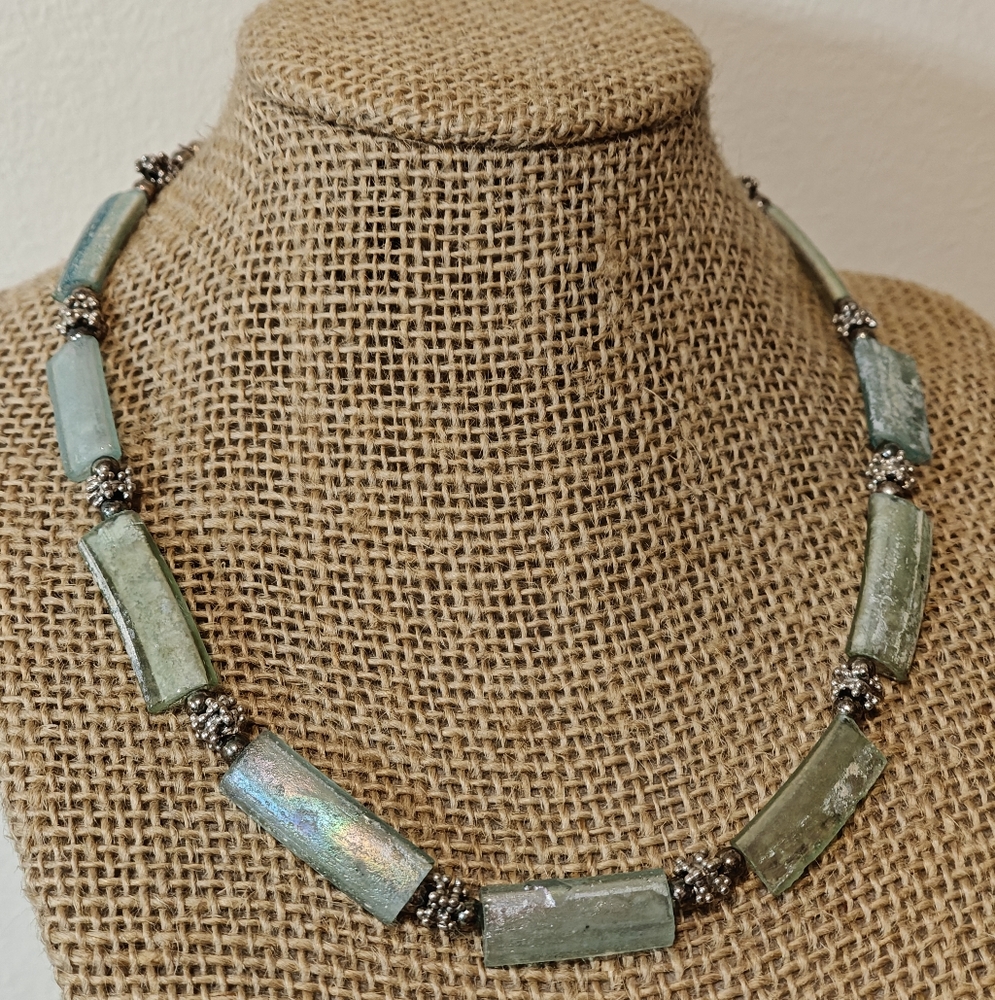 Genuine Roman Glass Necklace from the Holy Land